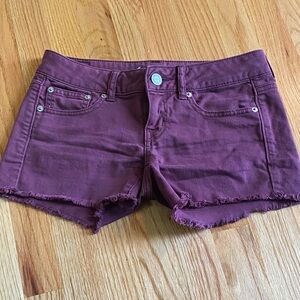 American Eagle Outfitters Maroon Jean Shorts